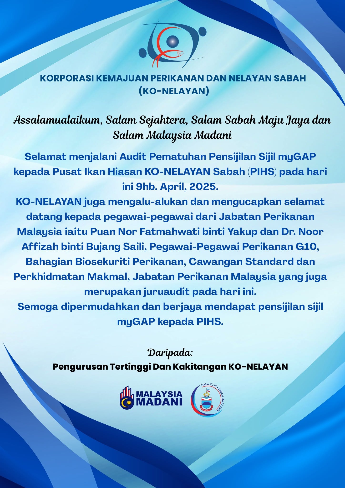 Audit Pematuhan Pensijilan Sijil myGAP Bagi PIHS